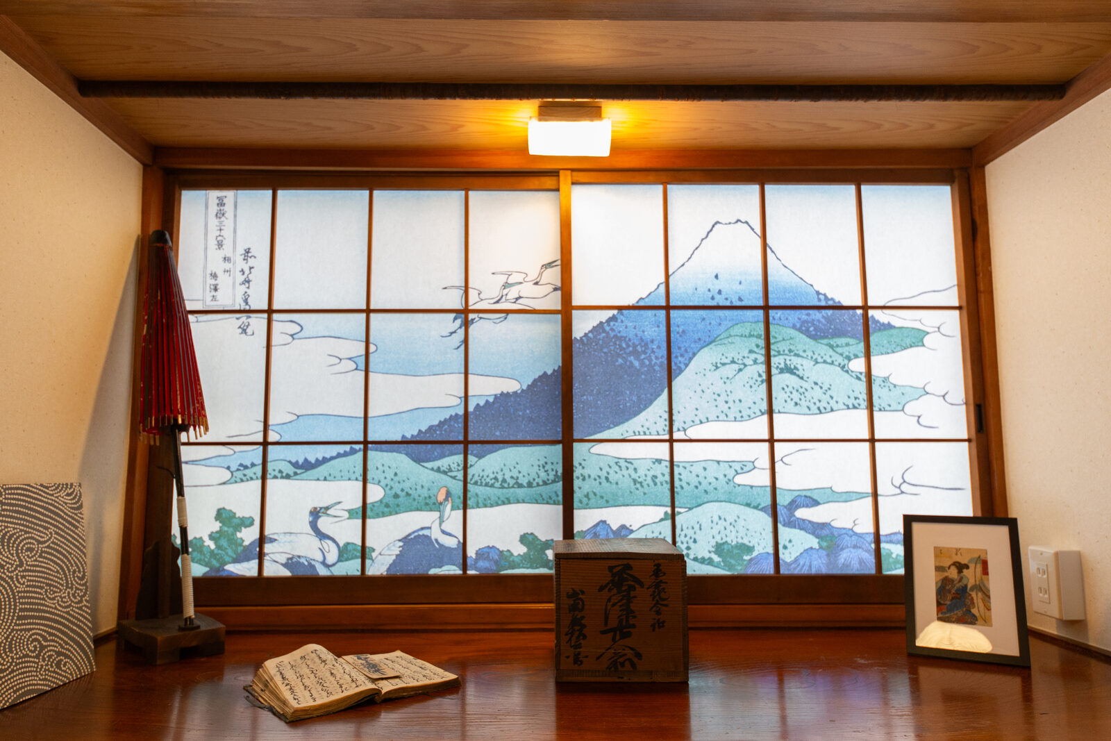 富士山の障子絵がある江戸の間